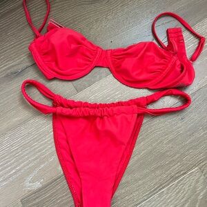 Vibrant Red Bikini Set